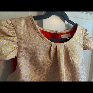 Mini Boden pink and gold dress